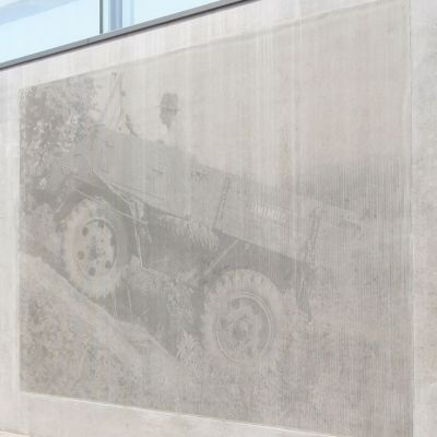 Strukturbeton mit Fotogravur