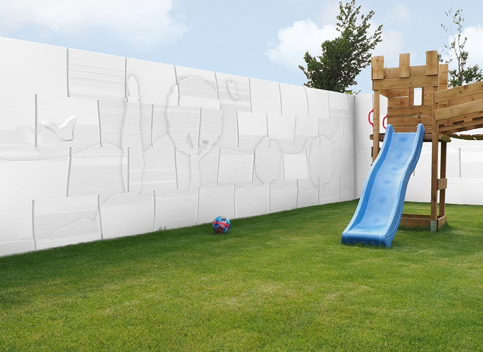 Sichtschutzwand mit dem 3D-Betondrucker