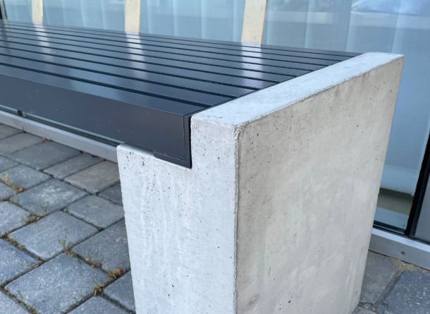 Detailansicht der Betonstütze - gegossen von BK BetonDESIGN